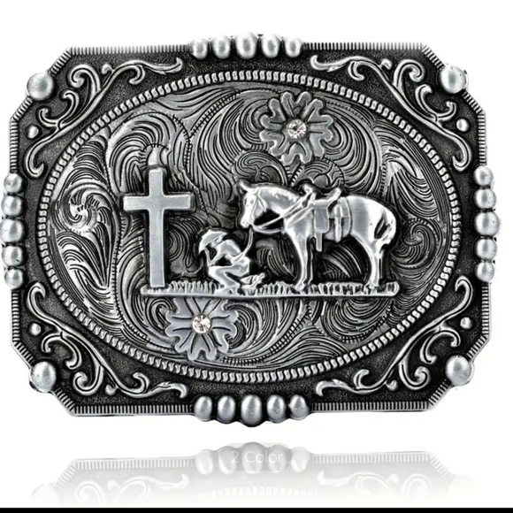 unbranded Other - New men's praying cowboy western belt buckle